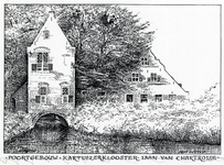 202911 Gezicht op de gebouwen van het voormalige Kartuizerklooster Nieuwlicht (Laan van Chartroise) te Utrecht; links ...